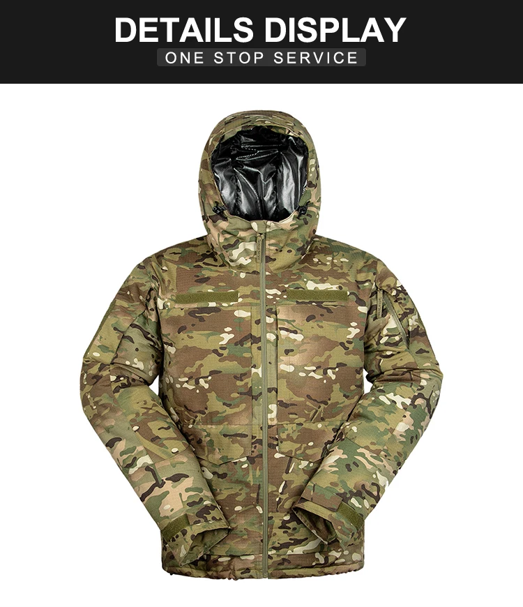 Winter Waterproof Warm Wear Resistant Mens Camo Tactical Padded Bubble ...