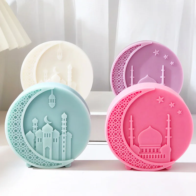Ramadan Moon Silicone Mold for DIY Moon Lamp Handmade Resin Cement Gypsum Concrete & Aromatherapy Candle Mold-Cake Tools manufacture