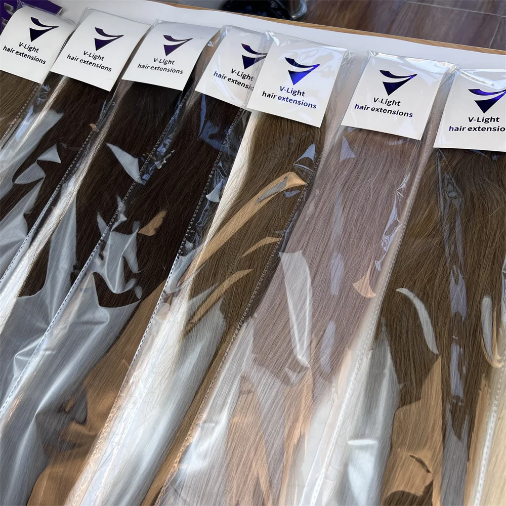 Vlight Invisible Hole Weft Hair Extensions Double Sided Tape In