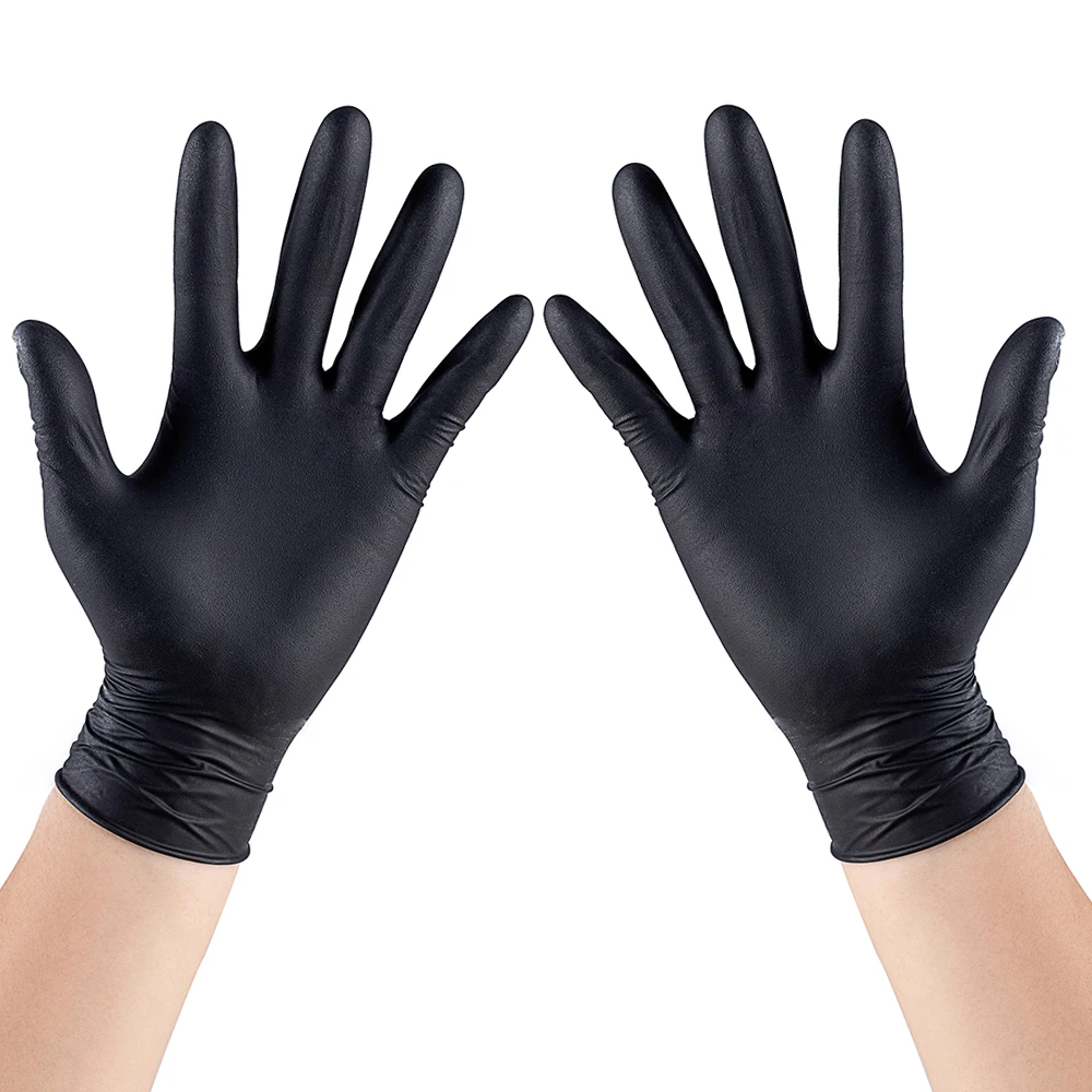 4 Mil Black Disposable Nitrile Gloves Nitrile Examination Gloves