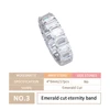emerald eternity band  4*6mm