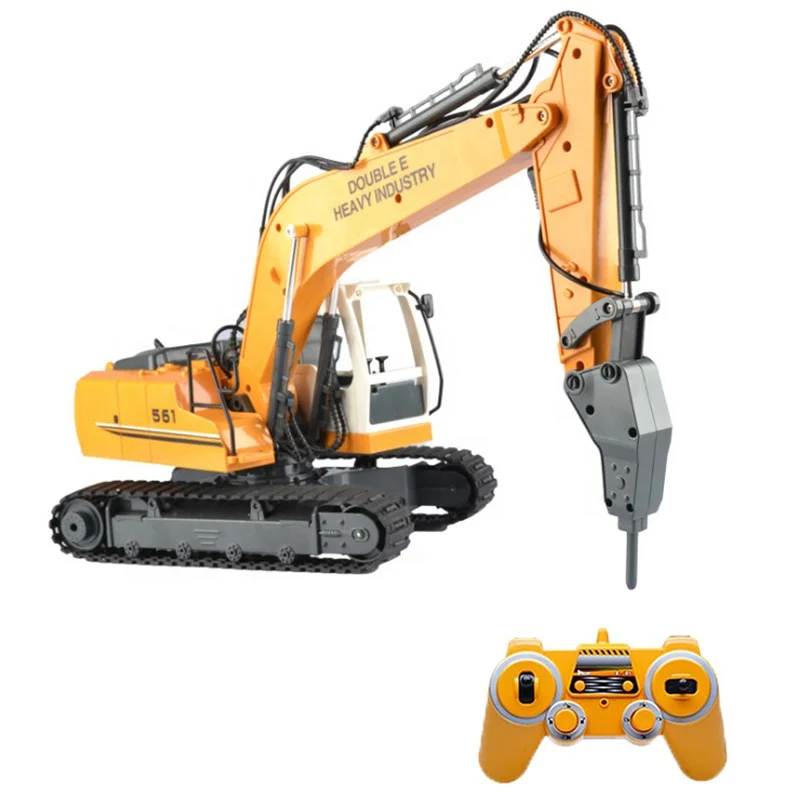 DOUBLE E Remote Control Excavator Toy - 6CH 3 in 1