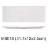 M8018 Plat rectangulaire à pois de 12,5 pouces
