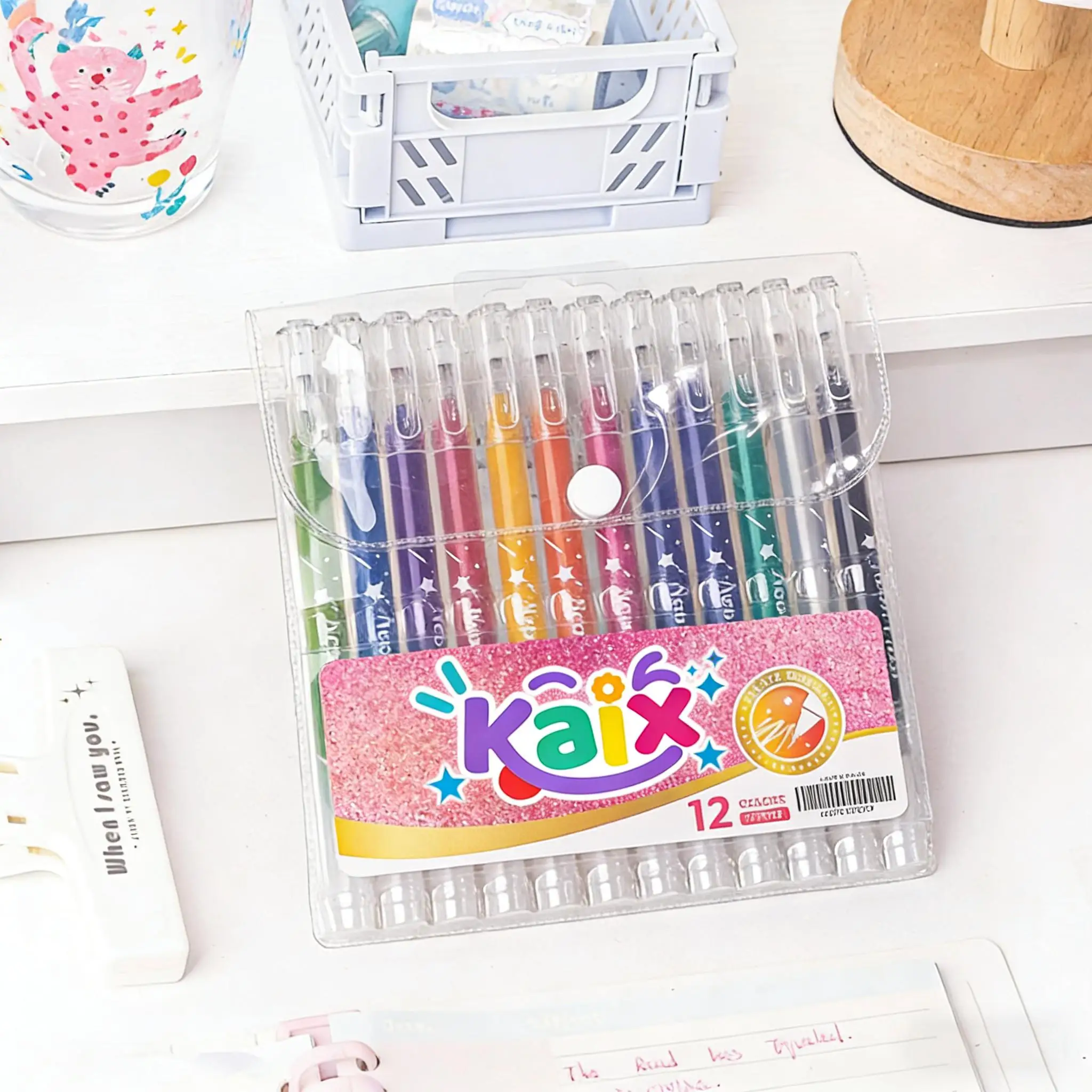 KAIX Professionelles Set aus Metallic-Neon-Glitzer-Gelstiften für Malbücher für Erwachsene, Scrapbooking, 1,0 mm, sanftes Schreiben, Schule_voghion.com
