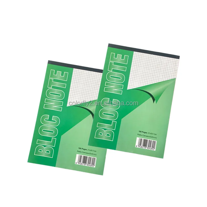 Оптовая продажа высококачественный блокнот для ежедневных упражнений блока A5 колледжа математических