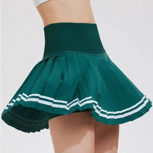Wholesale Fitness Running Skirts Women's Pleated Tennis Skirt White High Waist Golf Sports Mini Skirt With Pockets