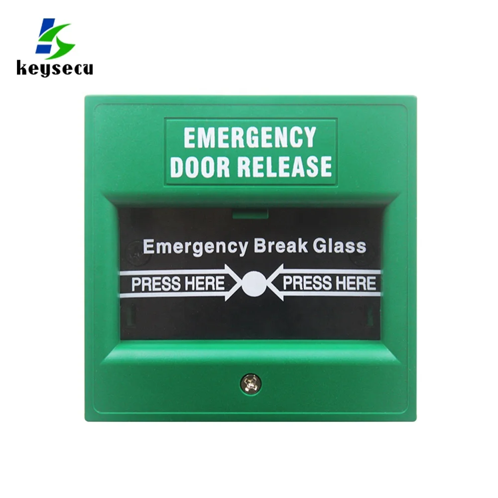 Keysecu Green Color Emergency Break Glass Fire Alarm Button