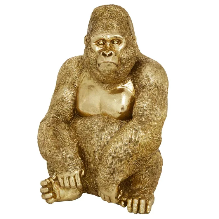 Gorilla King Kong Metal Statue - Majestic Room Decor, Perfect for American  Home Desk Decor, Antique-Inspired Sculpture