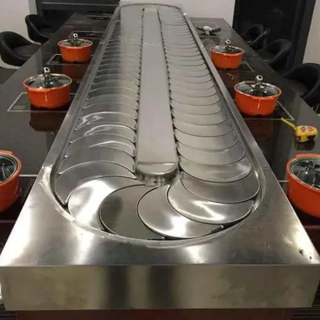 Direct SaleSS316 Plastic Slat Fine Welding Fine Industrial Restaurant Sushi Slat Conveyor
