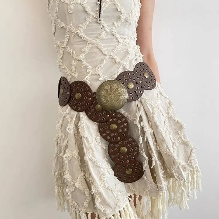 boho belts for dresses Wide Leather Waist Belt making you the focus of the crowd Dress Boho Leather Belt Wide