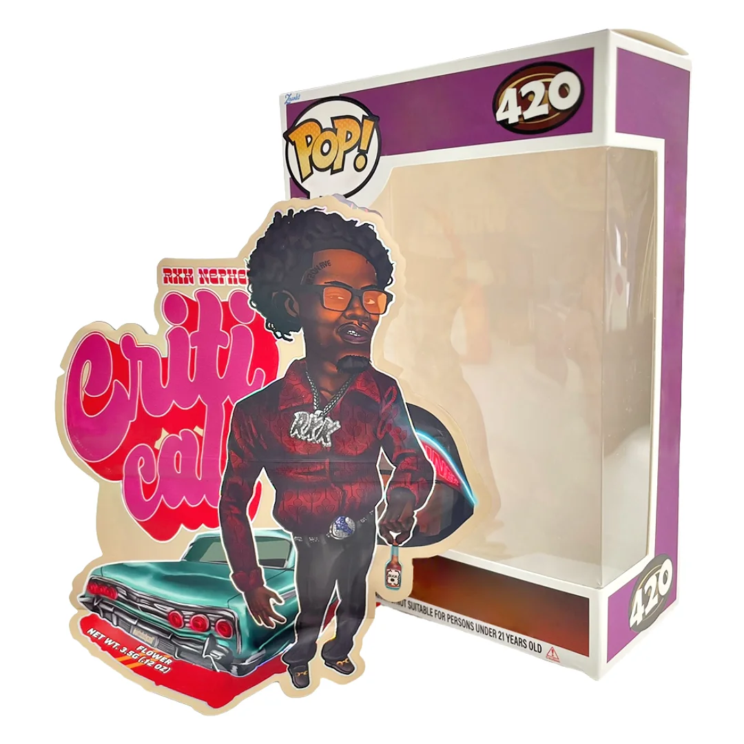 Custom Printed 8th Plug 3.5g 7g 14g Cali Zipper Pouches Smell Proof Music Playing Mylar Bags Combo With Boxes and Speaker