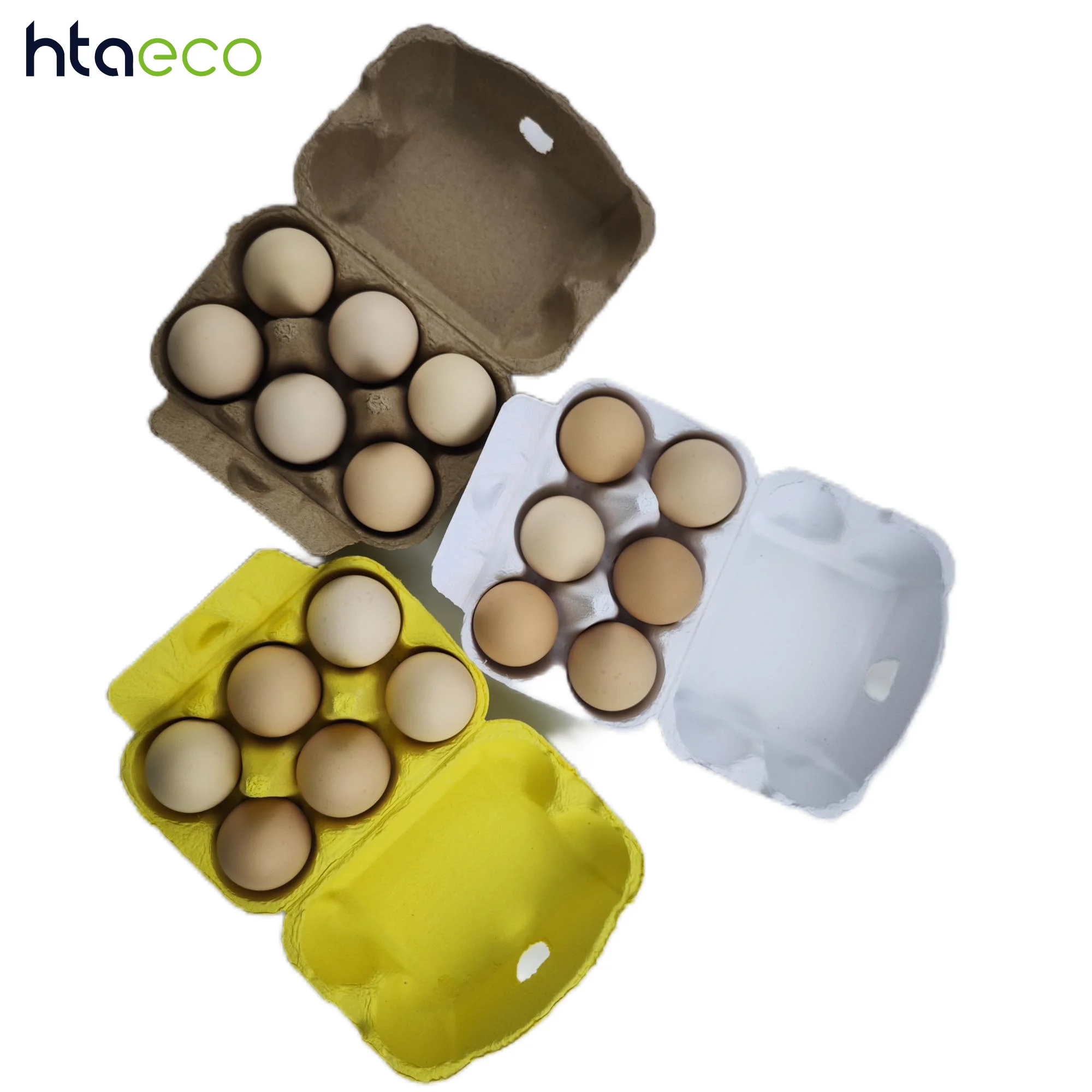Eco-friendly Disposable Biodegradable Recycling Pulp Packaging 6/8/12 Pack Egg Carton  Salted Tray Holder Molded Pulp Box