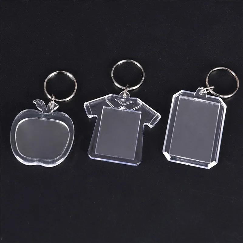 Custom Acrylic Photo Keychain Personalized Clear Picture Frame Keyring Gifts Artwork Souvenirs