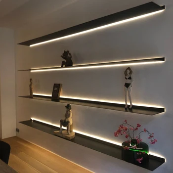 Aluminium Wall Shelf With Integrated Lighting Wall Shelf With Light ...