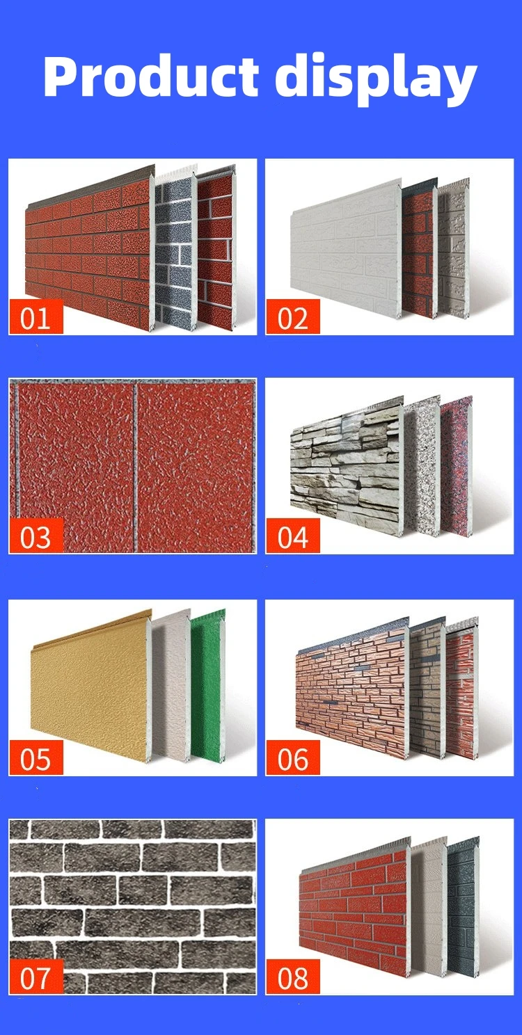 House siding exterior wall pu foam sandwich panel for building house clean room wall panel pu sandwich panel factory