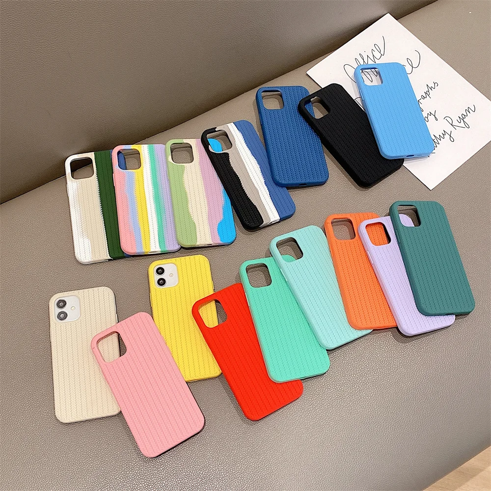 Rainbow Soft Silicone Designer Phone Case For Iphone 11 12 13 Pro Max Silicone Mobile Cover Case