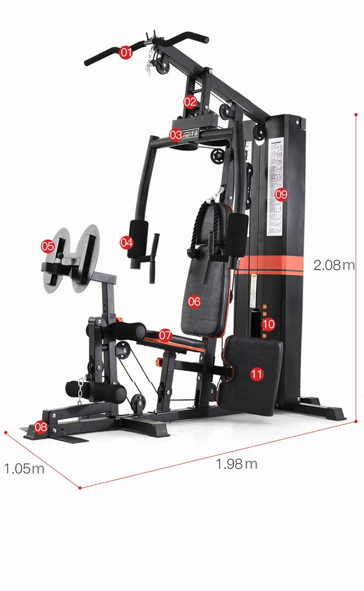 Strength Training Gym Fitness Multi Function Single Station Muscle Building Pin Loaded Machine Work Out Station