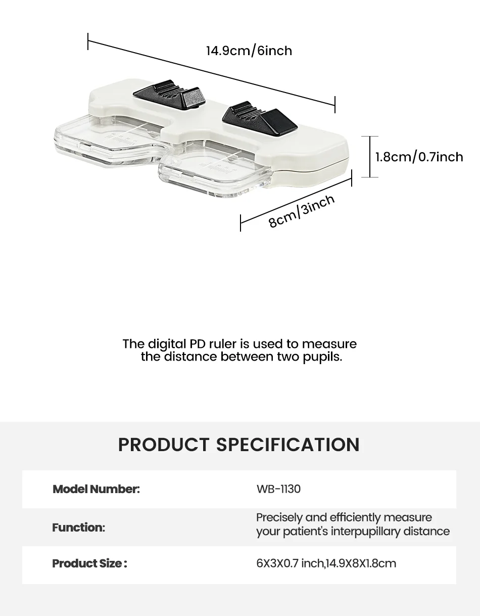 Best Sell Optical Equipment Pd Meter Low Price Optometry Digital Pd Meter Pupil Distance Ruler