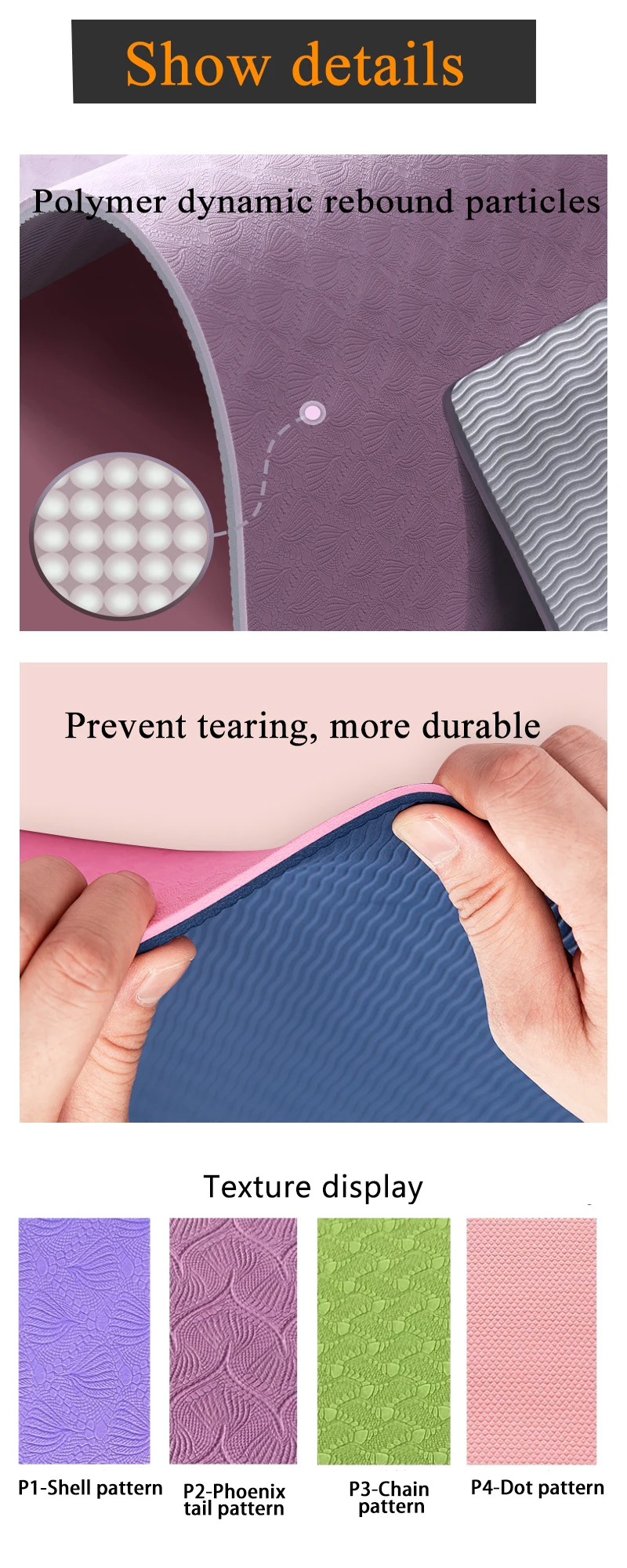 Top Quality Homochromy Eco Friendly Laser Engraving 6mm Printed Tpe