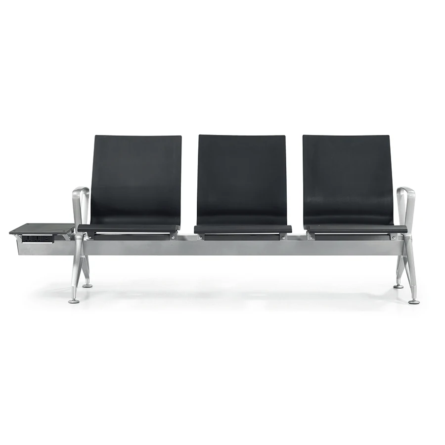Modern Public Area Waiting Chair Pu Waiting Seat With Side Table Airport Waiting Chairs for 2 3 4 5 Seats