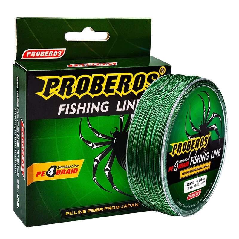 Proberos 110YD 4 Strand PE Braided Fishing Line 50lb Test Choose From 5  Colors 