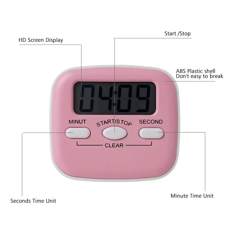 Wholesale Gift New Timer Laboratory Digital Kitchen Stopwatch Countup Countdown Alarm Magnetic Stand Cooking Timer