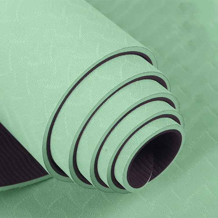 Конкурсная Цена по прейскуранту завода-изготовителя Нескользящие частные этикетки на заказ 6 мм TPE йога коврик двухсторонний Экологичный коврик для йоги для Йога Пилатес