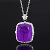 Colgante morado con cadena Chopin