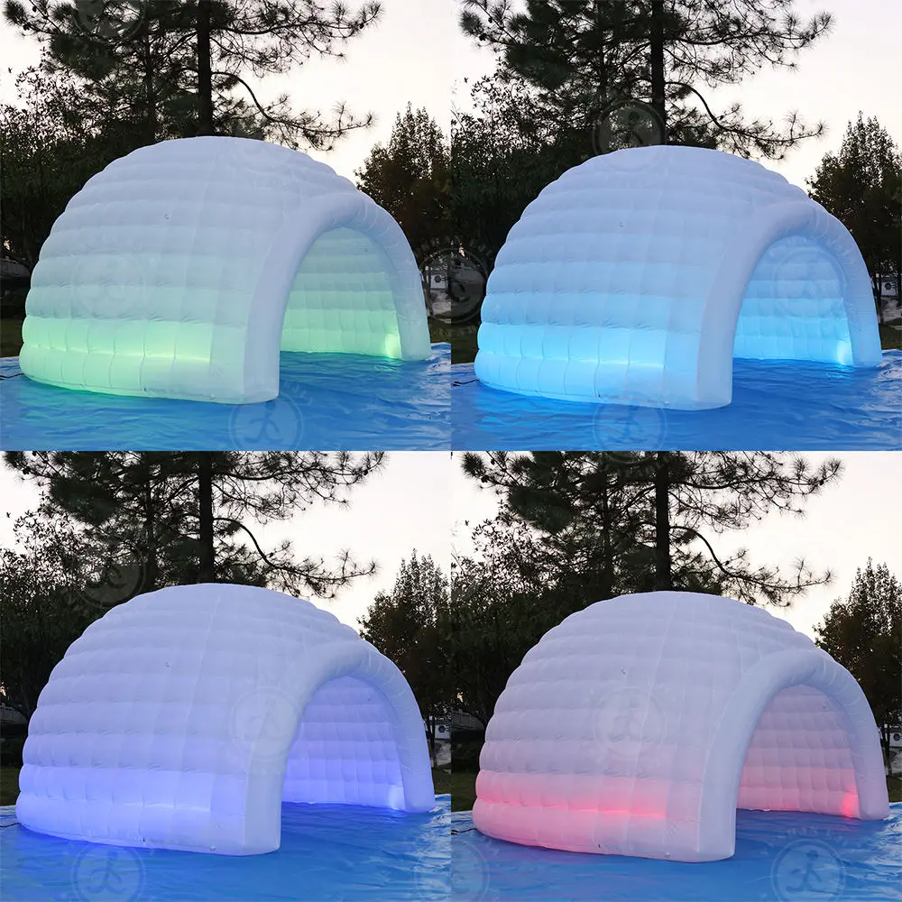 Inflatable Dome Light Party Igloo Dome Tent Inflatable Photo Booth With Led