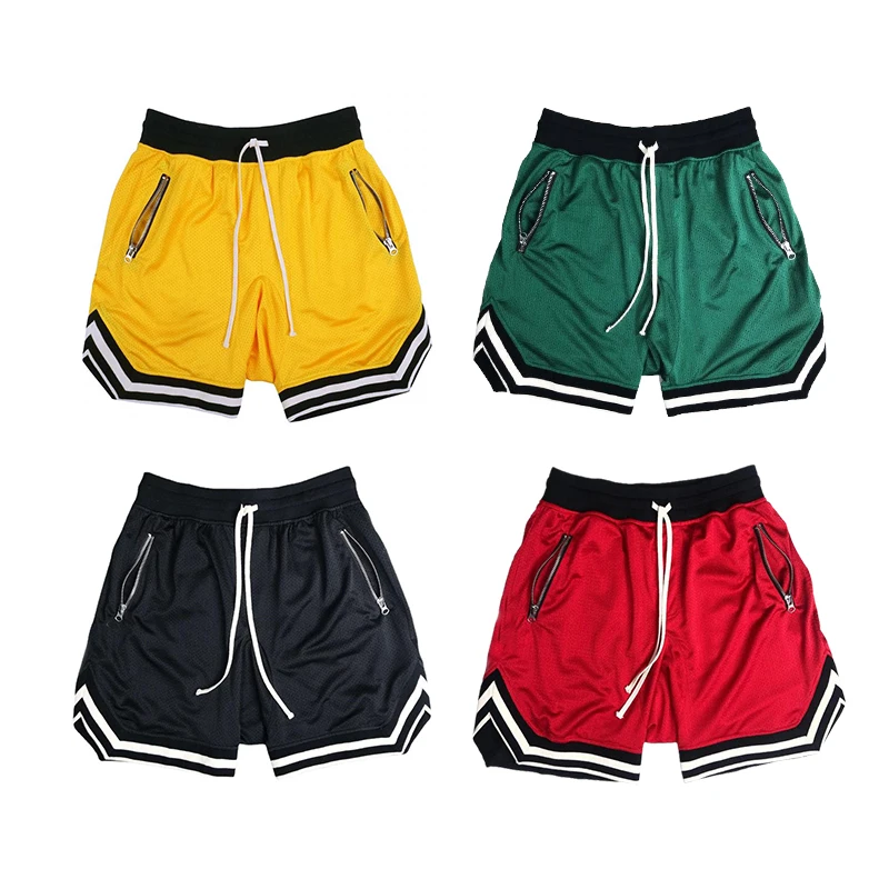 High Performance Mesh Embroidery Custom Basketball Shorts Plain