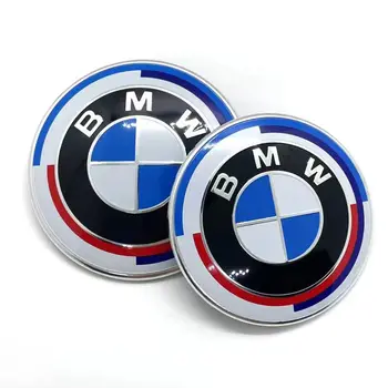 82MM 74MM 50th Anniversary Car front hood emblem logo rear trunk badge