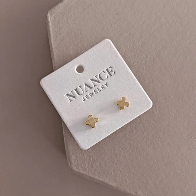 Логотип на заказ ювелирные изделия витрина ожерелье серьги бумажный штампованный держатель для хлопковой