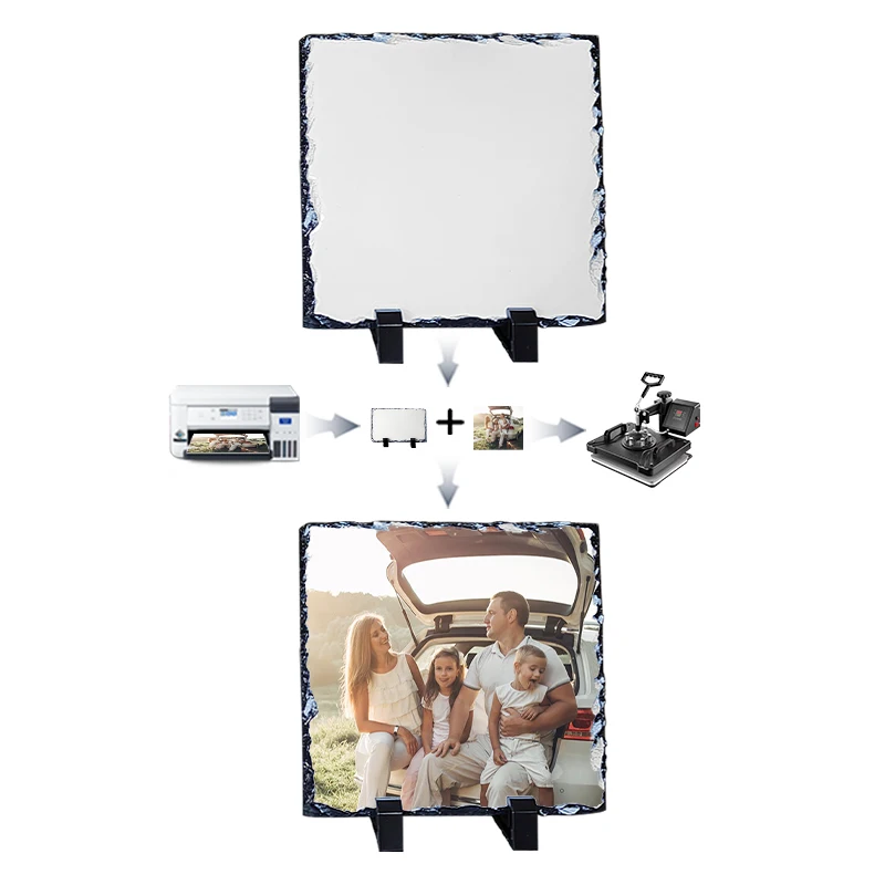 Usa Warehouse Sublimation Slate Blanks 15*15cm Plaque Diy Picture Photo