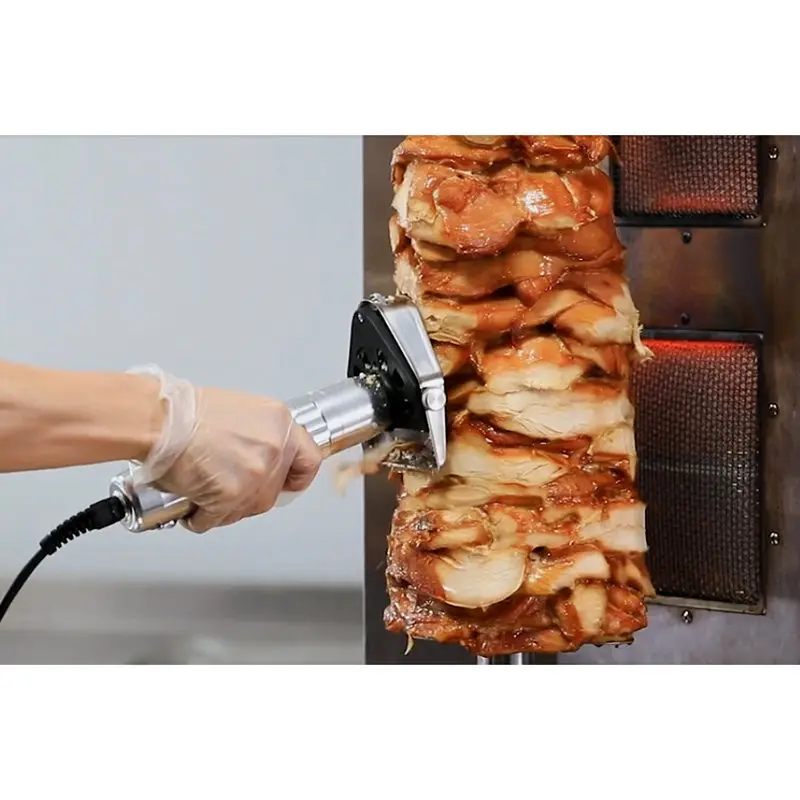 barbecue electric shawarma knife machine cut Meat shawarma cutting machine automatic robot hand kebab slicer shawerma cutter CE