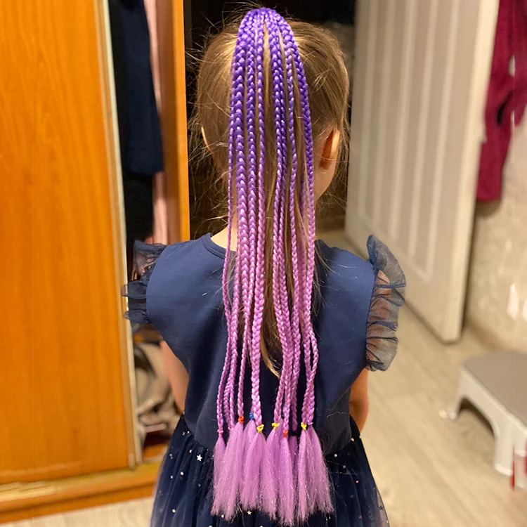 Overhead Tail Synthetic Colored Rainbow Ponytail Hair Elastic Band Ring  Extension False For Hair Box Braids Pony Tail - Buy Synthetic Colored  Rainbow Ponytail Hair Elastic Band Ring Extension False For Hair