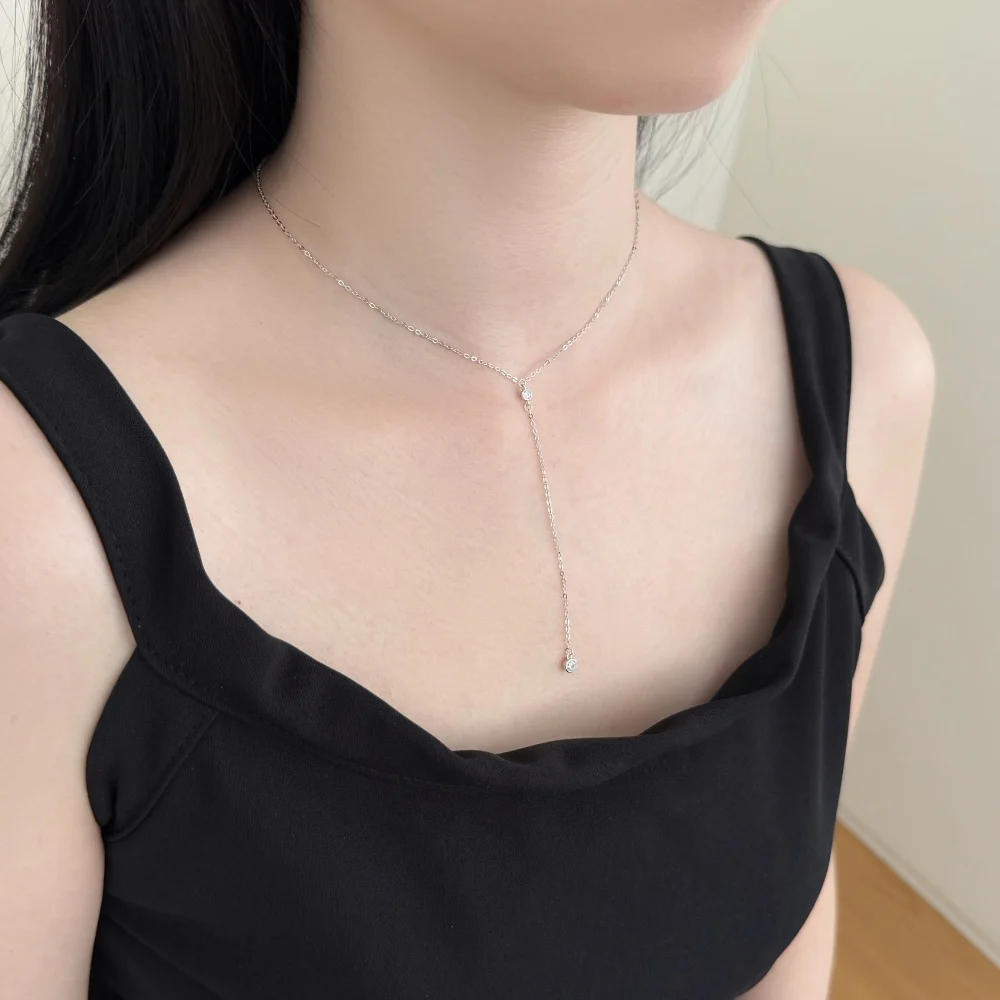 KAKODIY Women's Necklace Rhodium 18K Gold Plated Exquisite Water Drop Necklace Women's Fashion Pendant Necklace Women's Jewelry Gift detail 3