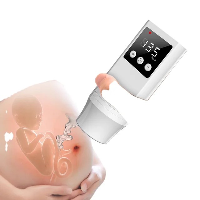 2024 high-fidelity clear sound ultrasound wireless pregnancy doppler fetal baby heart rate monitor set