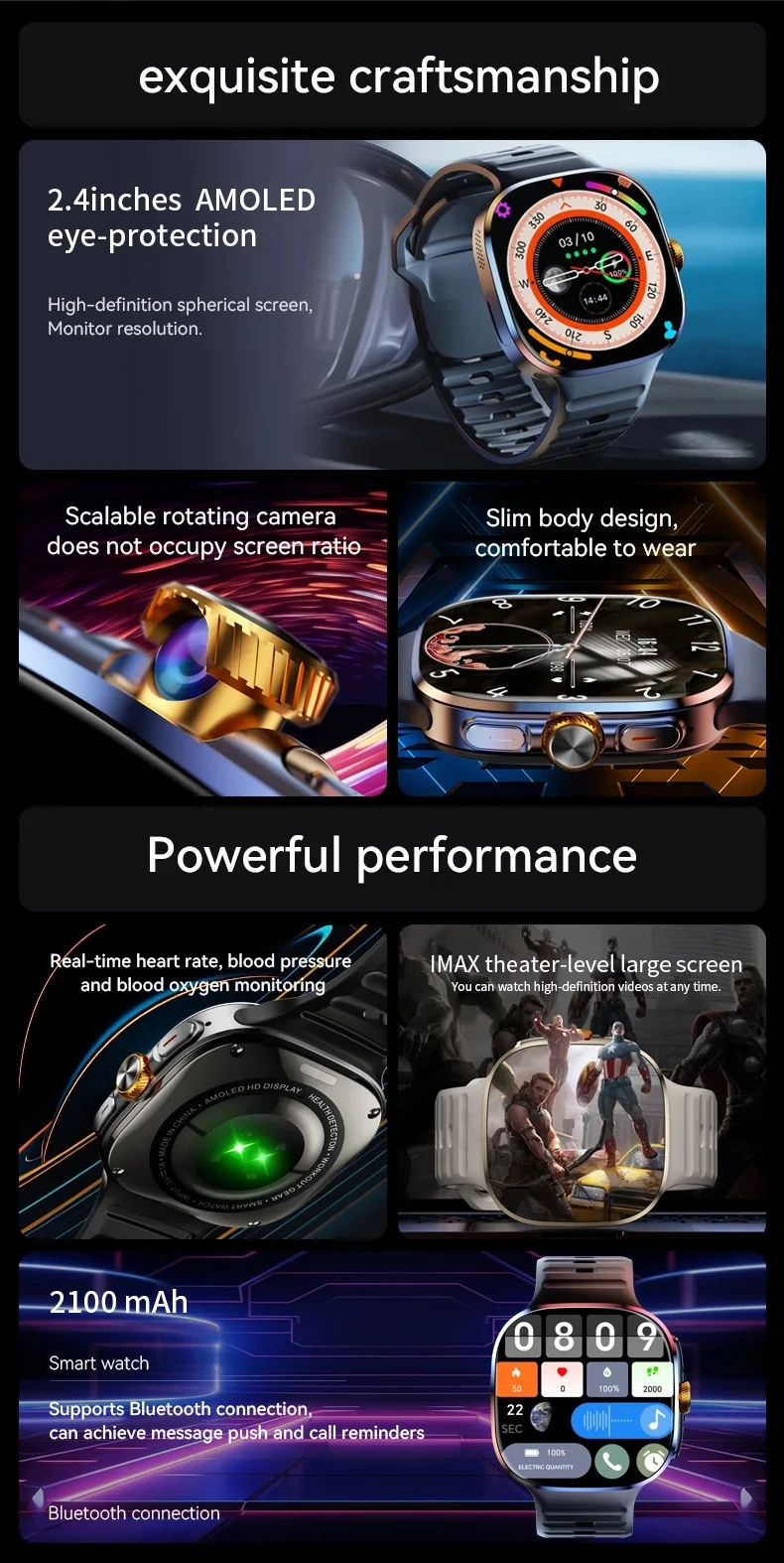 M99 Android 4G Cellular Ai Smart Watch with ChatGPT & DeepSeek Amoled 3+32GB Rotary Camera Sim Card Bluetooth GPS NFC Smartwatch