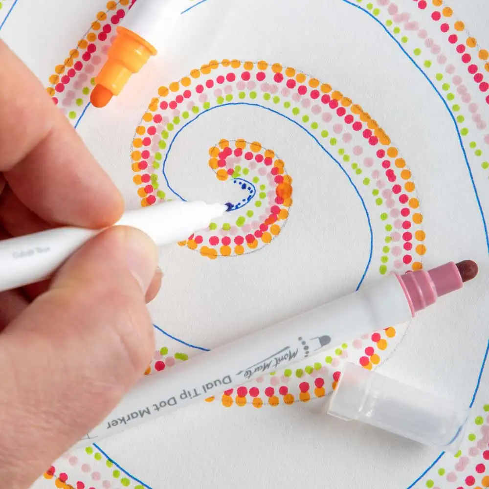 mt ドット12巻セット Mont Marte Dot Markers Dual Tip 12pc - Versatile Art Markers