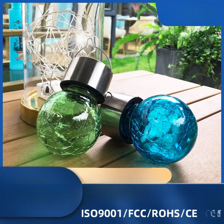 Outdoor Cracked Lighting Decorative Colorful Hanging Ball Waterproof Halogen Bulbs IP67 360 Beam Angle