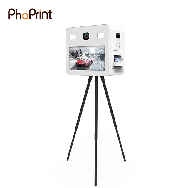 21.5" Touch Screen Photo Booth For Sale Portable Instant Photo Printing Station Fatomation