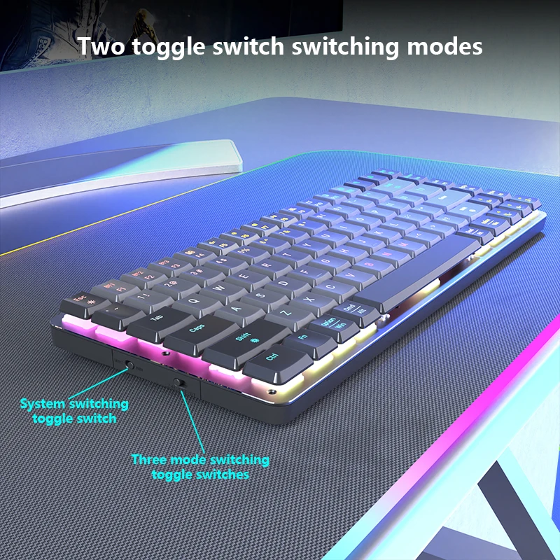 Wireless Mechanical Keyboard Triple Mode 2.4g/usbc/bluetooth Gaming