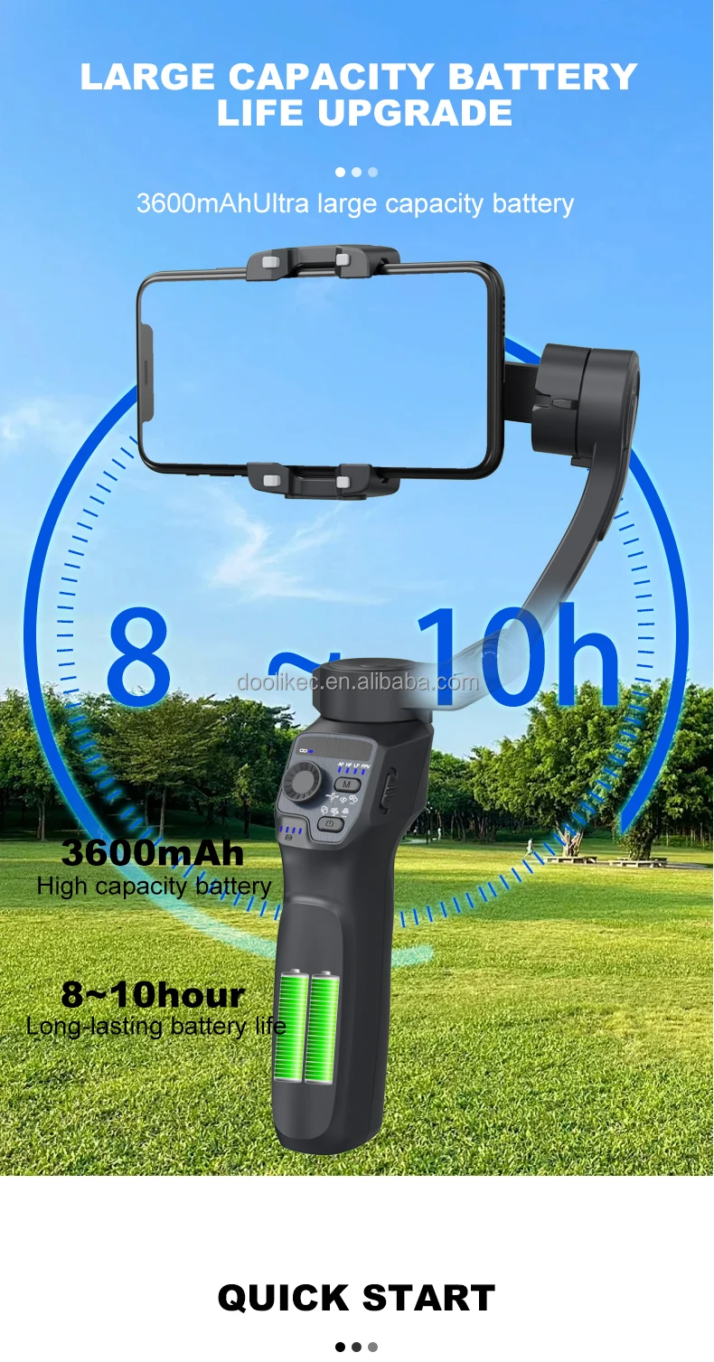 F11 Lite 3-Axis Portable Smartphone Gimbal Stabilizer description image 7