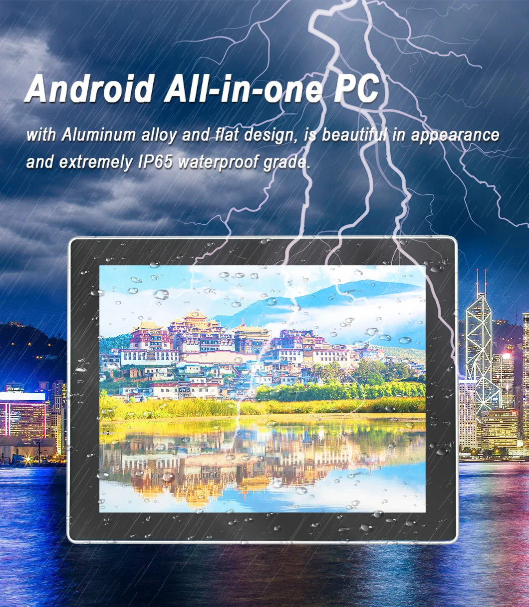 Wholesale Price 17 Inch LCD Touchscreen Monitor 1280*1024 Android All in One Panel PC IP65 Waterproof Industrial Desktop PC