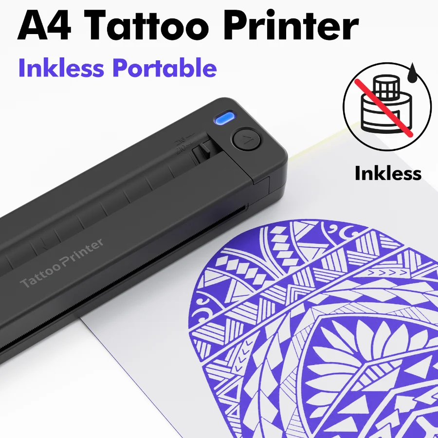 Luck Jingle Thermal Printing Portable Printer A4 for Document and Tattoo Printing Connected by Bluetooth and USB manufacture