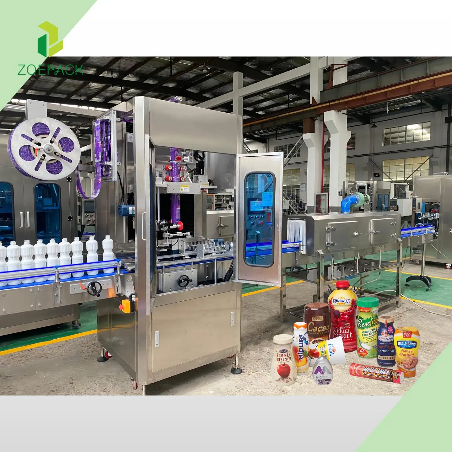 Full Automatic High Accuracy Bottle Labeling Sleeving Wrapping Packing Machine for Sale