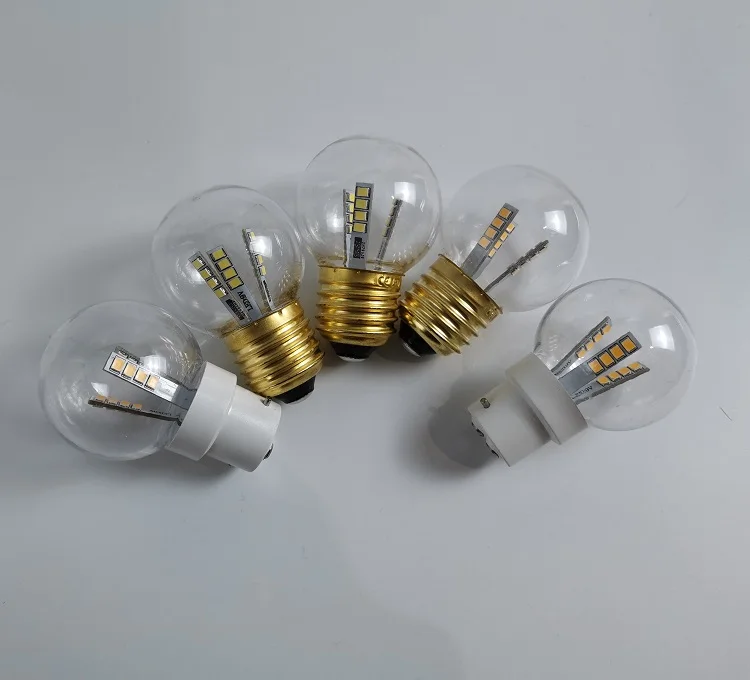 IP65 1 Вт 2 Вт SMD e27 Пластиковые буибы наружное украшение g45 пластиковые светодиодные лампы b22