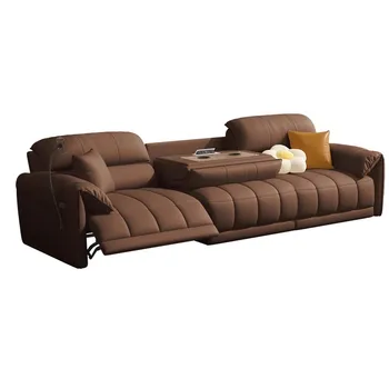 Modern 3 Seater electric Recliner Sofa Living Room leather Reclining home Theater  Sofa Set