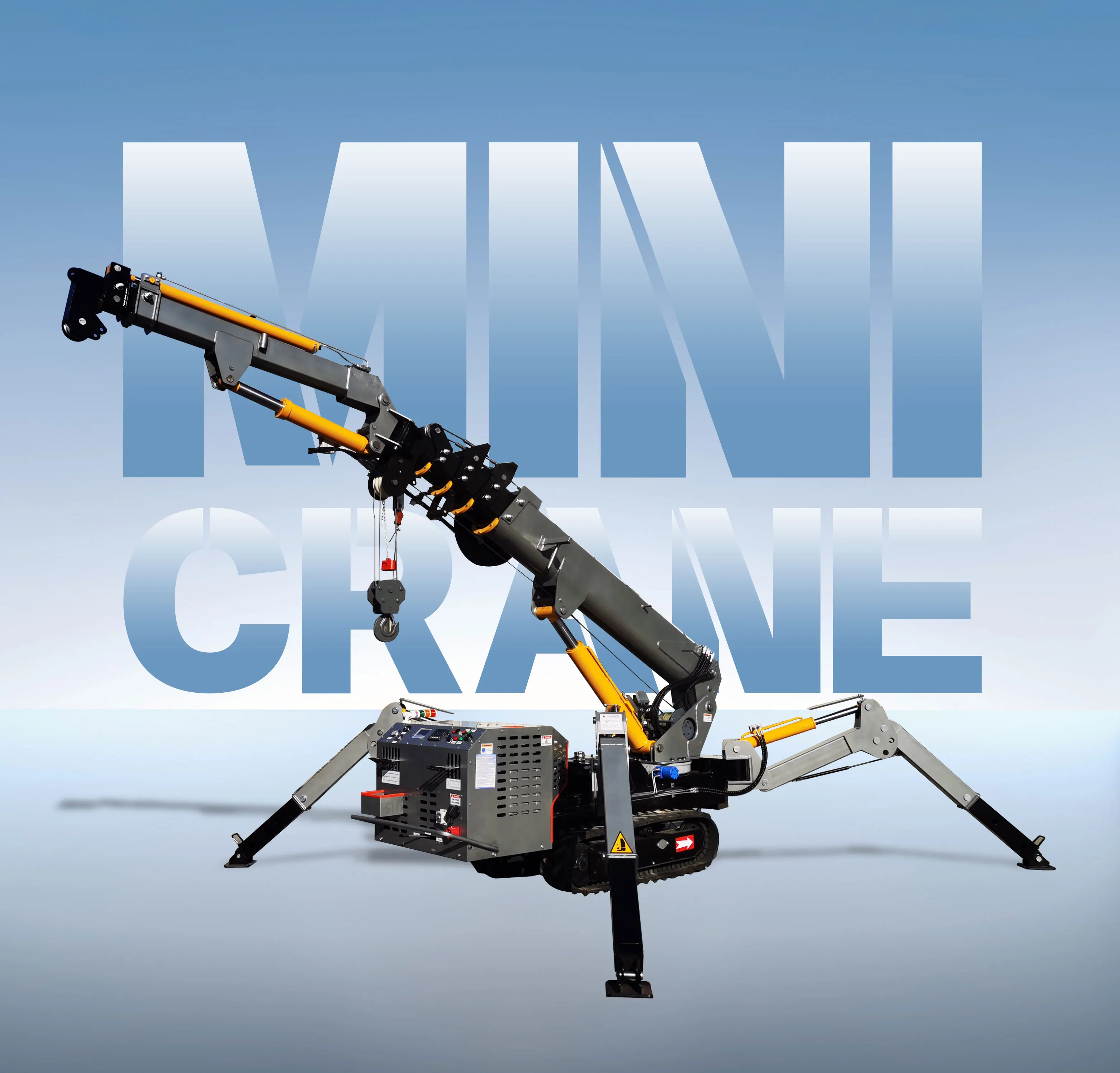 2024 New Mini Crane Spider 3 Ton Remote Controller Cranes 14 M Crane ...