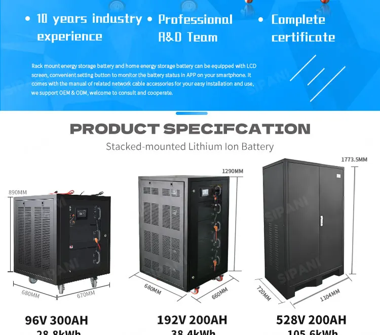 200kwh lithium battery